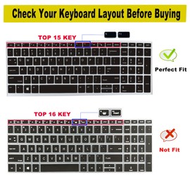 Keyboard Cover for 15.6" HP ProBook 450(G5/G6/G7) 455(G5/G6/G7) 650 G4 |17.3" HP ProBook 470 G5 (Not Fit ProBook 450/455 G8 G4 G3 G2 G1, ProBook 650 G8 G5 G3 G2 G1) US Layout Keyboard Skin-Black