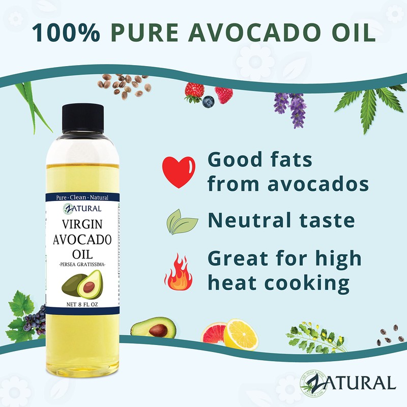 Zatural Avocado Oil Pure Cold Pressed Natural Oil (1 Gallon)