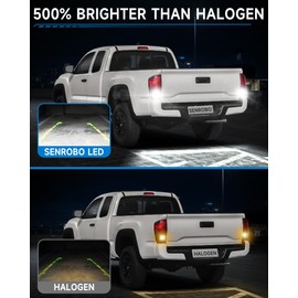 SENROBO 921 912 LED Reverse Light Bulb Fit for Toyota Tacoma 2005-2024, Super Bright T15 LED Bulb with Lens, 6000K Cool White Backup Lights Replacement, Pack of 2