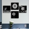 Modern black and white wall decorationDandelion Canvas Prints Flowers Wall