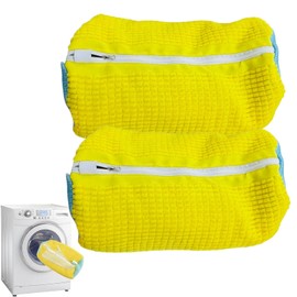 UrCreat 2 Stück Schuhwaschbeutel, Schuh Wäschebeutel mit Reißverschluss, Waschbeutel für Schuhe Waschmaschine, Wiederverwendbare Sneaker Waschbeutel, Wäschenetz Schuhe für Sneaker, Socken (2pcs)