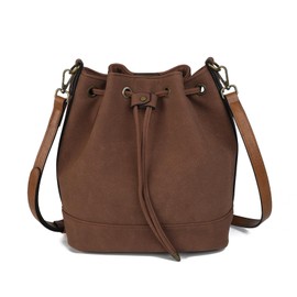 AFKOMST Bucket Bag for Women,Drawstring Shoulder Bag and Designer Ladies Handbags with 2 Shoulder Straps