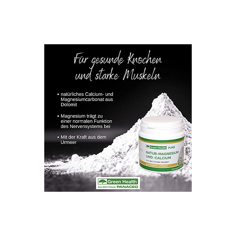 Green Health Natur-Magnesium und -Calcium 90 Kapseln