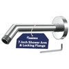 HammerHead® Solid Metal Shower Arm and Flange - 7.5 Inch