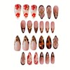 Tortoiseshell Leopard French Tip Press on Nails Medium Almond Fake
