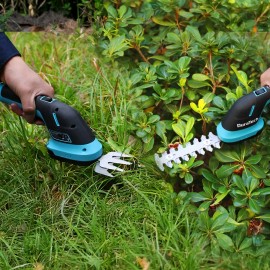 DURATECH 3.6V 2-in-1 Cordless Handheld Grass Trimmer & Hedge Shear Hedge Trimmer