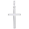 Jewelry America 14k Solid White Gold Classic Plain Religious Cross