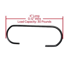 Mitoltpoci 25 Pcs 4 Inch Metal C Hooks for Powder Coating & Paint, 0.12" Wire Steel Hanging Hooks (30lbs Capacity), Heat Resistant Utility Hangers for Spray Painting, Plating & Industrial Use