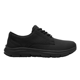 Mens Non Slip Work Shoes Food Service Chef Kitchen Lightweight Slip Resistant Walking Waterproof Oxfords Shoe, Black 10.5