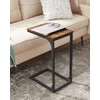 VASAGLE C-Shaped End Table, Small Side Table for Couch, Sofa