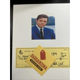 Jack Lord Signed Check Autograph COPY