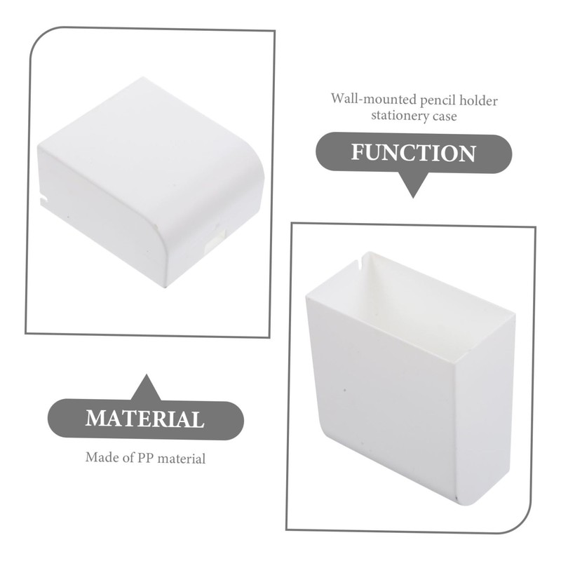 Operitacx 2pcs Wall-mounted Storage Bins Multi-functional Pen Holder and Phone