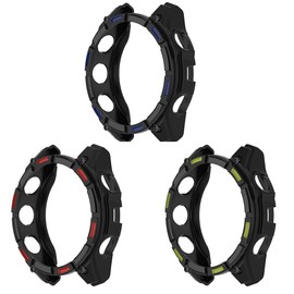 WIIKAI 3 Pack Case with TPU Compatible with Garmin Fenix 8 AMOLED All-Round Protective Case All-Round Protective Case Bumper Case Cover (47 mm)