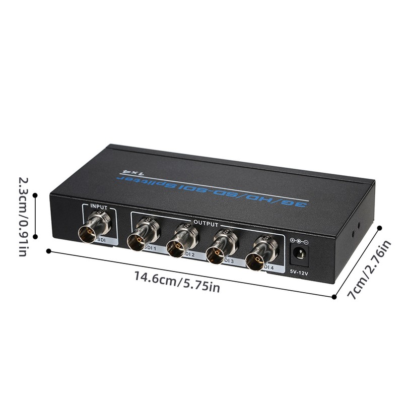 3G/HD/SD_SDI Splitter 1 * 4 Distribution 1 Input 4 Outputs