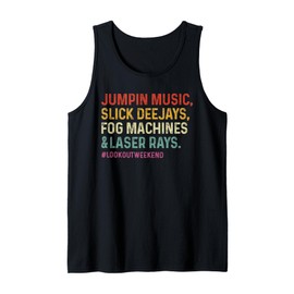 Jumping Music Slick Deejays Fog Machines Laser Rays Party Tank Top