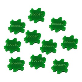 LITKO Bogged Command Token Set | Gaming Aid Pieces | Compatible with Flames of War, Bolt Action, Axis & Allies | WH40K | Napoleonic | Ancients | 10 Pack (Green)
