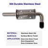 AeKeatDa 6 Pack 304 Steel 5 Inch（128MM） Spring Pin Latch