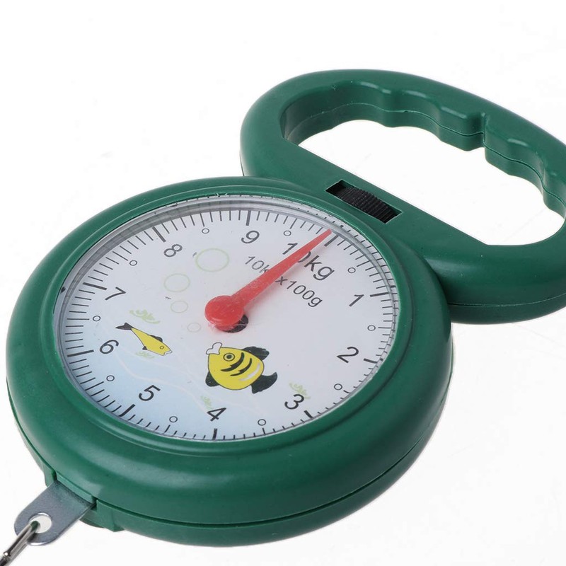 HYROOY Portable Fish Scale 10kg Hook Hanging Scales Portable Spring