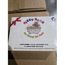 Ideas 4 Comfort Bath Bomb Fizzies with Surprise: 6 Bear Family Toys Inside Bath Bombs