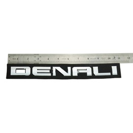 1x Denali Door Badge NAMEPLATE FIT for Yukon Canyon Sierra Trunk Emblem (Silver)