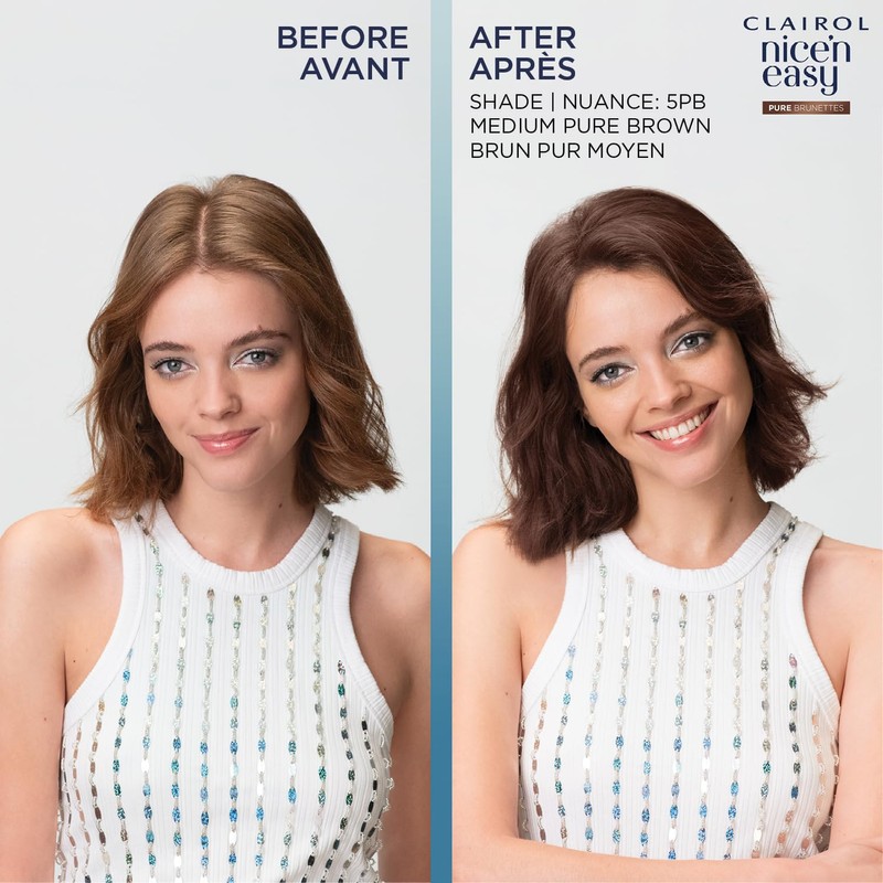 Clairol Nice'n Easy Pure Brunettes Permanent Hair Dye, 5PB Medium
