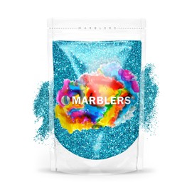 MARBLERS Twinkle Glitter [Aqua Blue] 3oz (85g) | Fine | Non-Toxic, Vegan, Cruelty-Free | Face, Body, Eyeshadow, Hair, Festival, Party Makeup | Nail Art, Polish | Resin, Tumbler, Slime, Craft