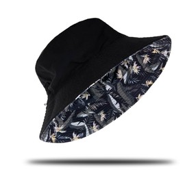 YAMEE Fishing Hat Unisex Reversible Oversized Sun Hat Men's Large Head Wide Brim Fishing Hat Men Cotton Fishing Hat Sun Protection Fishing Hat Men for Outdoor Activities Fishing Camping, Black/Black