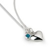 TRINK Brand Heart & Birthstone Sterling Silver Month Curb Chain