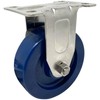ICONCASTERWHEELS 5" x 1.25" Solid Blue Polyurethane Stainless Steel Casters