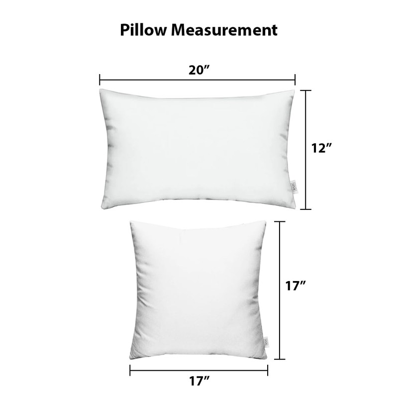 RSH DECOR Set of 4 Square and Lumbar Accent Pillows