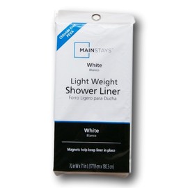 Mainstay Light Weight PEVA Shower Curtain Liner - 70 x 71 - White