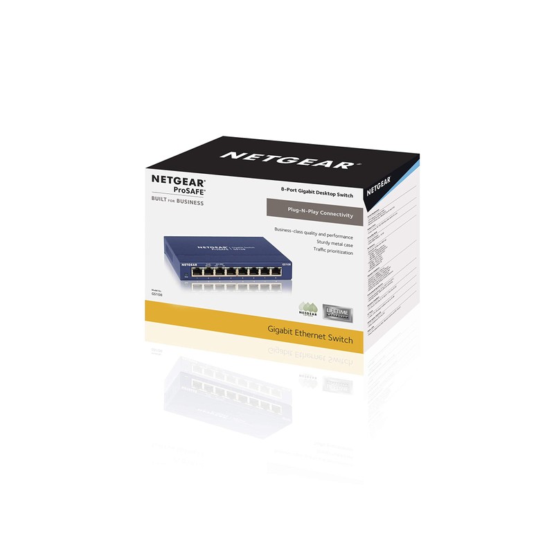 NETGEAR GS108NA ProSafe 8-Port Gigabit Ethernet Desktop Switch