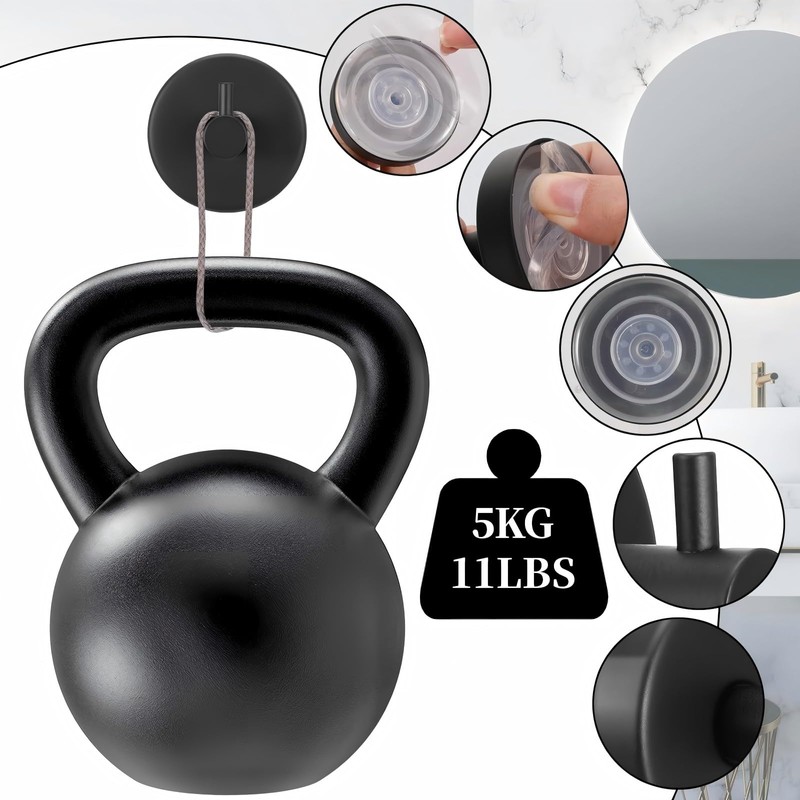 4 Pack Suction Cup Hooks for Shower, No-Drill Towel Hooks