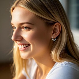 Claddagh Hoop Earrings Sterling Silver Celtic Irish Claddagh Jewelry Gift for Women