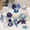 Valery Madelyn 70pcs 3-9cm Shatterproof Christmas Baubles Pack, Winter Wishes
