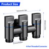 3-Way Water Changer Control Valve, 4 Point Thread Interface (1/2