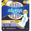 Always Maxi Pads with Wings, Size 5, Extra Heavy Overnight