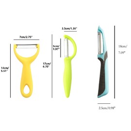 Kitchen Potato Peeler, 3 Pieces Stainless Steel I and Y Type Speed Peeler with Potato Eye Remover, Fruit Vegetable Peeler for Eggplant, Carrots, Cucumber Peeler