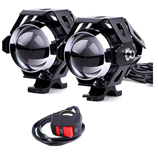 POCKETMAN 2 x U5 motorcycle headlights, 1200 lm, 6500 K
