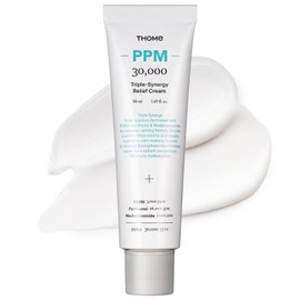 THOME PPM 30,000 Triple Synergy Relief Cream - PDRN + Panthenol + Madecassoside, Lightweight Skin-Balancing Face Moisturizer for Sensitive & Troubled-Looking Skin, Korean Skincare, 1.69 fl oz.
