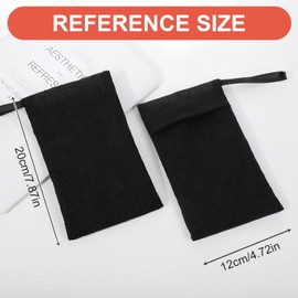 Xohairp 5 Pack Soap Bag, Exfoliating Nylon Soap Saver Bag,Black Mesh Bar Soap Lather Pouch（Black）