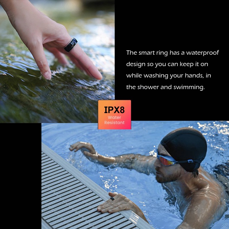 Smart Health Ring Bluetooth Health Tracker Ring Blood Oxygen Monitoring