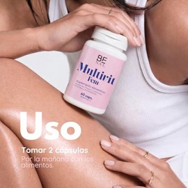 BENAT Multivitamínico para Mujer + Omega 3 + Jalea Real + Luteína y Zeaxantina |Energía, Belleza y Bienestar | 60 Cápsulas
