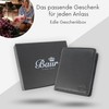 Baur Men's Genuine Leather Wallet with RFID Protection, Portrait Format,