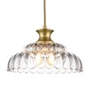 HYDELITE Vintage Glass Pendant Lights Kitchen Island Gold Pendant Light