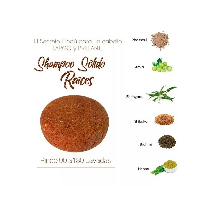 Nuestra Tierra Shampoo Sólido Anti-caída Amla Y Shikakai 90 grs