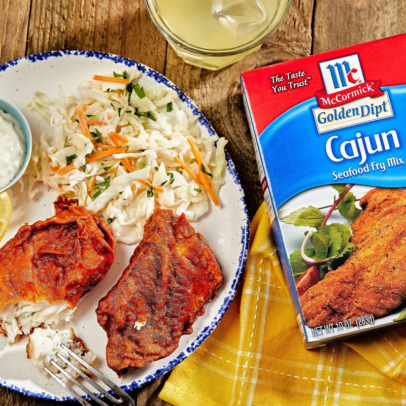 McCormick Golden Dipt Cajun Seafood Fry Mix, 10 oz