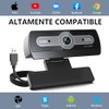 Full HD 1080P cámara web para computadora portátil con micrófono,