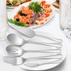 LIANYU 48-Piece Silverware Set with Serving Utensils, Flatware Set for