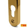 TSS Polished Brass UPVC Door Handle Pair Set, 117mm PZ